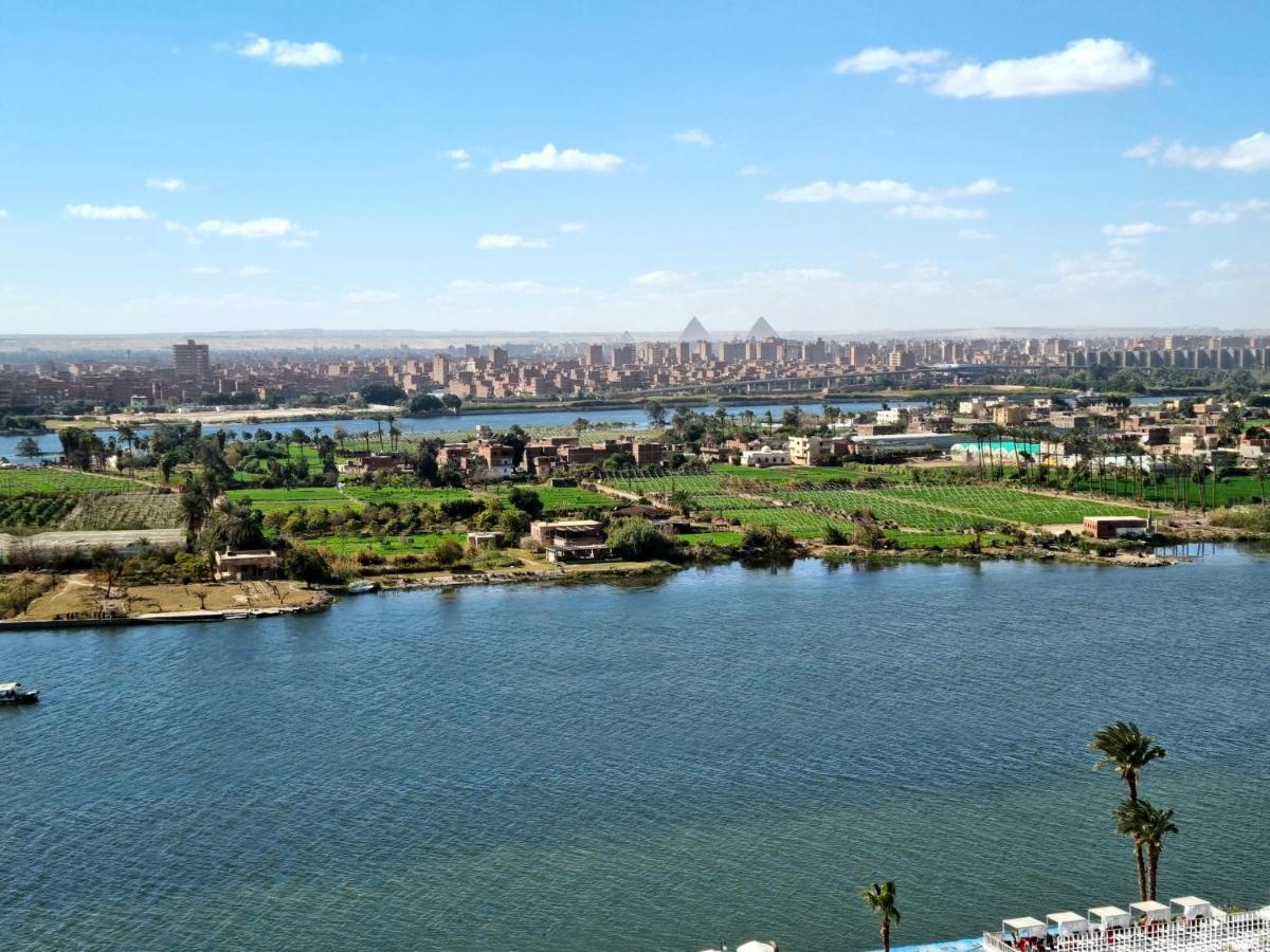 Amazing Nile View And Pyramids Apartment Kairo Exteriör bild